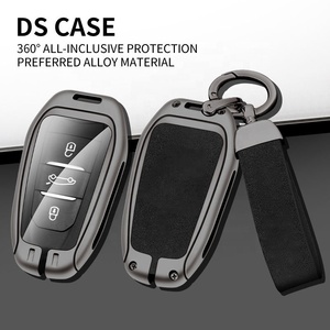 Llave de coche de cuero, mando a distancia sin llave, 3 botones, para <span class=keywords><strong>Peugeot</strong></span> <span class=keywords><strong>208</strong></span>, 308, 408, 508, 2008, 3008, 4008, Citroen C1, C2, C, Original - Product Image 1