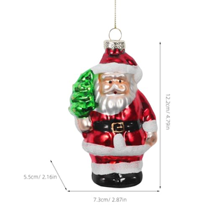 2026 Custom Pattern Christmas <b>Tree</b> Hanging <b>Glass</b> Transparent Decorations Christmas <b>Glass</b> Figurines Christmas Gifts Factory - Product Image 2