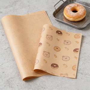 カスタム印刷ロゴ入り 生分解性 環境に優しい 木材パルプ 食品グレード 耐油 防水 オイルペーパー ベーキングペーパー 業務用 - Product Image 2