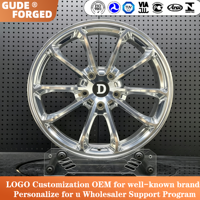 Jantes forgées GUDE de 20 pouces, jantes concaves argentées brossées, jantes personnalisées 6061, jantes 5x112, jantes en alliage à rayons en Y pour BMW M3 G80