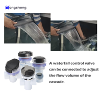 Baignoire SPA extérieure Hongsheng 2025, nouvelle conception française à faible consommation d'énergie, cascade, couvercle en plastique noir 280 mm, éclairage LED