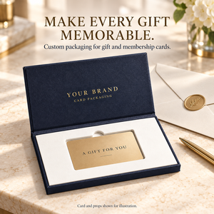 Caja de Regalo de Lujo Personalizada con Logotipo, Caja de Papel con Bisagras e Inserto Ajustado para Tarjetas de Membresía VIP, Venta al Por Mayor - Product Image 3