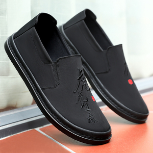 Zapatillas Deportivas de Piel Vacuna Genuina para Hombre, con Cordones, Transpirables, con Suela Gruesa Antideslizante, para Correr y Caminar - Product Image 4