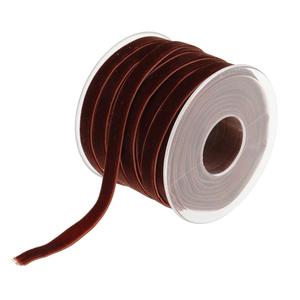 Rotolo di nastro di velluto largo 20 iarde 10mm stile doppio viso singolo modelli stampati solidi per accessori di abbigliamento artigianato caffè loro - Product Image 4