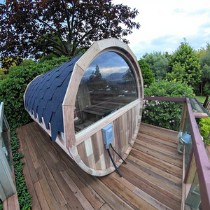 Vente d'usine, sauna en bois massif Sansheng d'occasion, <span class=keywords><strong>avis</strong></span> positifs, pour 4 à 6 personnes, chauffage au bois, poêle 6KW ETL, garantie 2 ans - Product Image 1