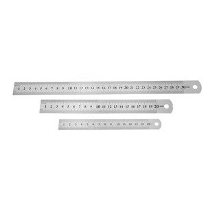 Regla recta de acero inoxidable de 30 cm de doble cara para la fabricación de joyas y mediciones precisas - Product Image 3