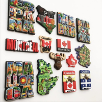 Vente en gros Aimant de réfrigérateur en résine Canada Montréal Québec Espagne Madrid Barcelone France Kenya souvenir de voyage cadeau décoratif
