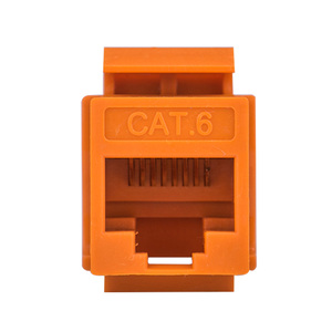Módulo Keystone RJ45 Cat6 UTP Naranja de Ángulo Recto para Placa de Pared y Panel de Conexiones - Product Image 1