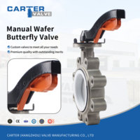 Válvula de Mariposa Manual Centric de Acero al Carbono WCB, Bidireccional, Hermética, PN64, Protección Contra Incendios, Corrosión Leve, OEM, para Agua