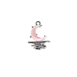Pendentifs en forme de lune en alliage de zinc blanc rose bleu pour la fabrication de bijoux DIY, breloques, accessoires, pendentif unisexe tendance GJ318 - Product Image 5