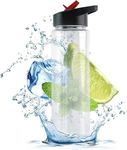 Botella de Agua Deportiva Portátil de Plástico Transparente de 700 ml - Product Image 1