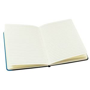 Cuaderno Promocional Azul y Negro Estilo Cuero con Cierre Elástico Tamaño A5 - Product Image 2