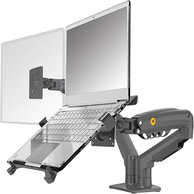 Adjustable Full Motion Arm F160-FP with VESA Plate NB Laptop Mount for 10-17 Notebook and 17-30 Monitor Mounting in Stock