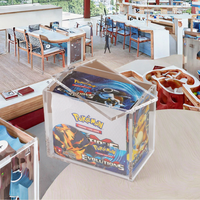 Édition anglaise style moderne 5 mm personnalisable avec revêtement UV transparent pour booster de cartes Pokémon PTCG en acrylique pré-assemblé