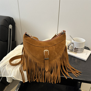 Versatile Bohemian Crossbody Fringe Bag Elegant Trendy Single Shoulder Design Classic Promotional Backpack