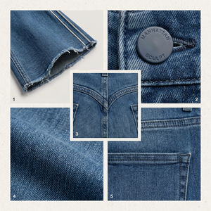 Vaqueros acampanados ajustados de cintura alta para <span class=keywords><strong>mujer</strong></span>, personalizados, de mezclilla de lyocell sostenible, con efecto moldeador y levantamiento de glúteos, para marca - Product Image 2
