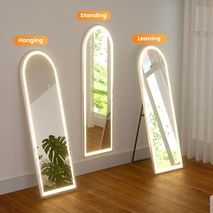 Nhiều cách sử dụng LED ánh sáng Gương thông minh đầy đủ chiều dài kính Vanity với kích thước khung màu đen hiện đại có thể được tùy chỉnh - Product Image 4