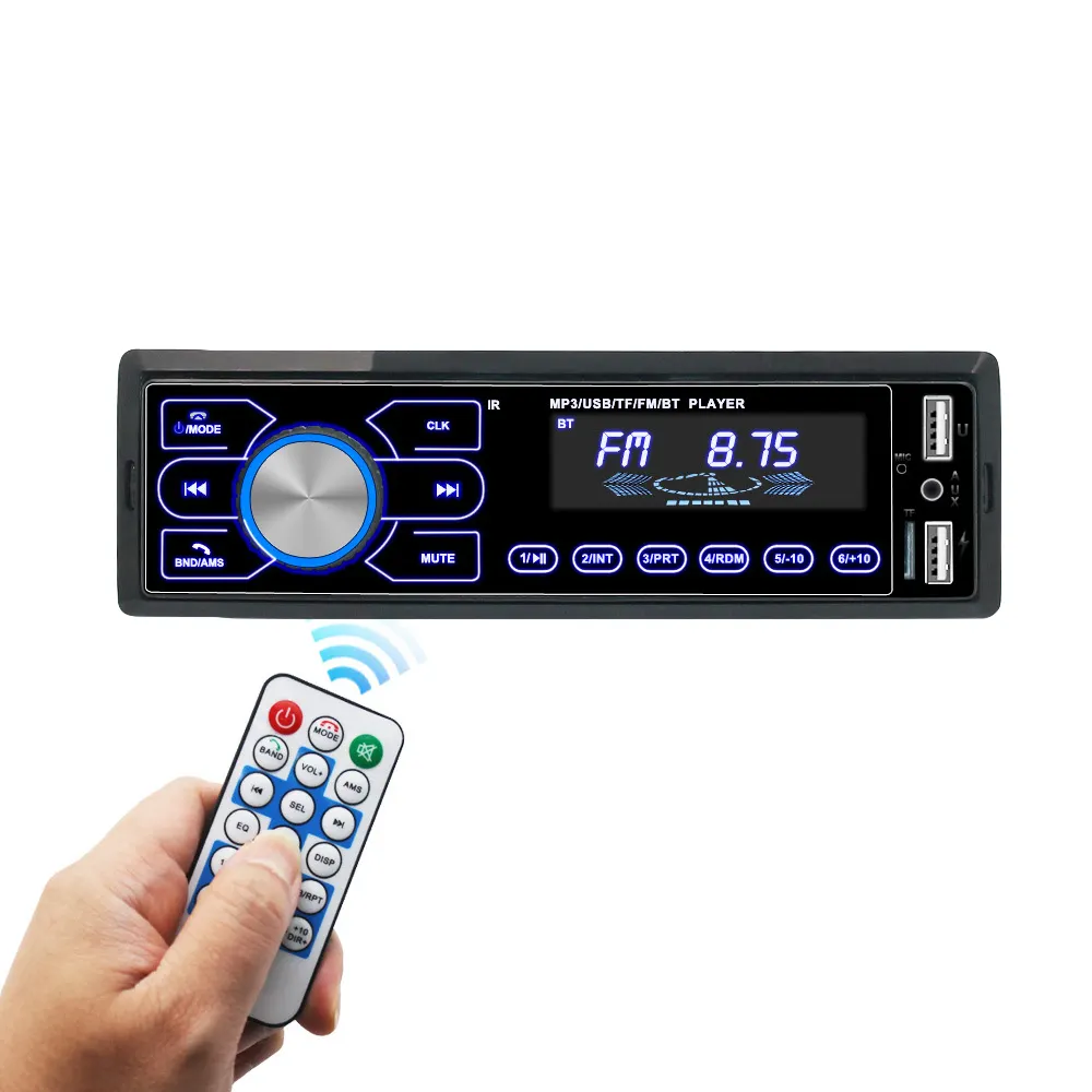 Автомобильный Mp3 Dvd плеер радио Fm передатчик Bt 12 В Aux автомобильное аудио зарядное устройство для мобильного телефона двойной Usb 1 Din автомобильный mp3-плеер