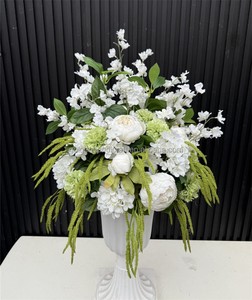 Centro <span class=keywords><strong>de</strong></span> <span class=keywords><strong>Mesa</strong></span> Artificial con Bola <span class=keywords><strong>de</strong></span> Flores Blancas y Verdes Estilo Jardín <span class=keywords><strong>de</strong></span> Moda <span class=keywords><strong>para</strong></span> Decoración <span class=keywords><strong>de</strong></span> Bodas - Product Image 4
