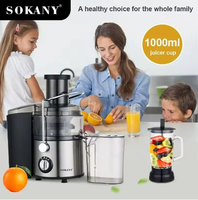 Mixeur multifonction 4 en 1 en acier inoxydable avec gobelet de qualité alimentaire, indicateur LED, presse-agrumes, moulin à épices, blender SK-4009