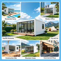 Maison conteneur modulaire préfabriquée démontable de 20 pieds à conception respirante pour hôtels, restaurants et logements résidentiels