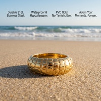 Bague personnalisée en acier inoxydable 316L, texture crocodile, étanche, hypoallergénique, plaquée or PVD, pour femme, cadeau