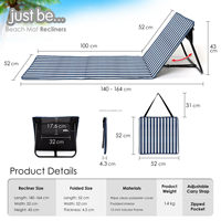 Chaise inclinable d'extérieur en polyester réglable, pliable et portable, légère, pour le jardin et les loisirs