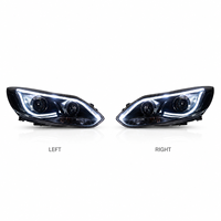 Conjunto de Faros LED BK para Ford Focus 2012-2014, Proyector Bi-Xenón, Actualización DRL, Conexión Plug and Play