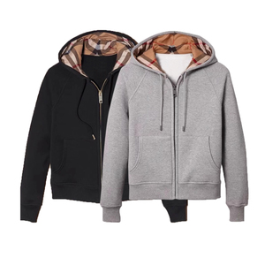 <span class=keywords><strong>Veste</strong></span> en coton à capuche rayée de style vintage avec logo personnalisé pour femmes, coupe-vent Berry, luxe décontracté, fermeture éclair, sport, jogging - Product Image 1