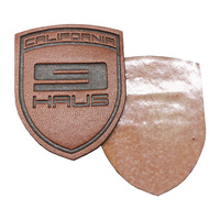 LOGO Chapeau en cuir PU Patch Soft Debossed Etiquette en cuir personnalisée pour vêtements Sacs à main Jeans Garment