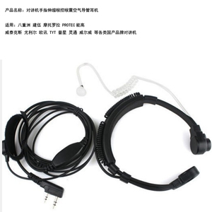 2ピン格納式喉管音響管イヤホン KENWOOD TYT BAOFENG 双方向ラジオ用 - Product Image 3
