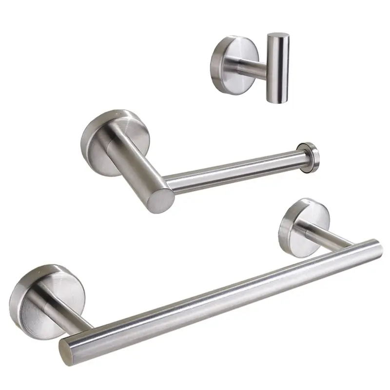 High quality 304 stainless steel three piece bathroom accessories set