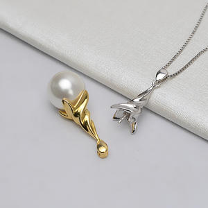 Wenchi S925 Silver Big Baotou Hat Pendant Female DIY Pearl <b>Jewelry</b> Accessories Personalized <b>Tray</b> for Semi-finished Product - Product Image 2