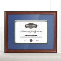 Cadre photo Funia en plastique PS personnalisé pour certificat/diplôme A4, taille personnalisée, affichage mural et sur bureau