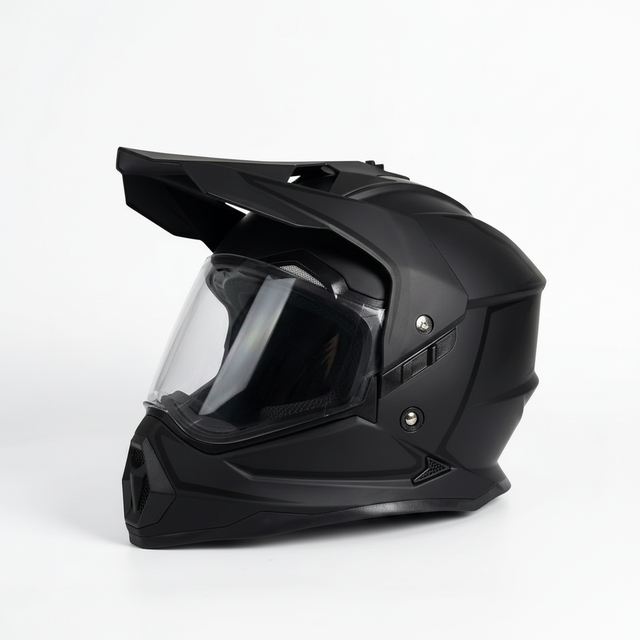 APVR OEM DOT/ECE Certified Black Off-road Motorcycle Helmet V601 for Motor Tricycle All Season Suitable Custom Logo Option