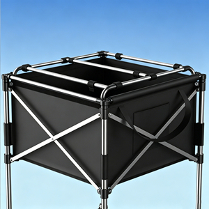 Chariot de rangement pliable pour balles avec roues, en tissu Oxford 600D, pour le basketball, le volley-ball, le football, le tennis, chariot organisateur de balles pour le sport - Product Image 4