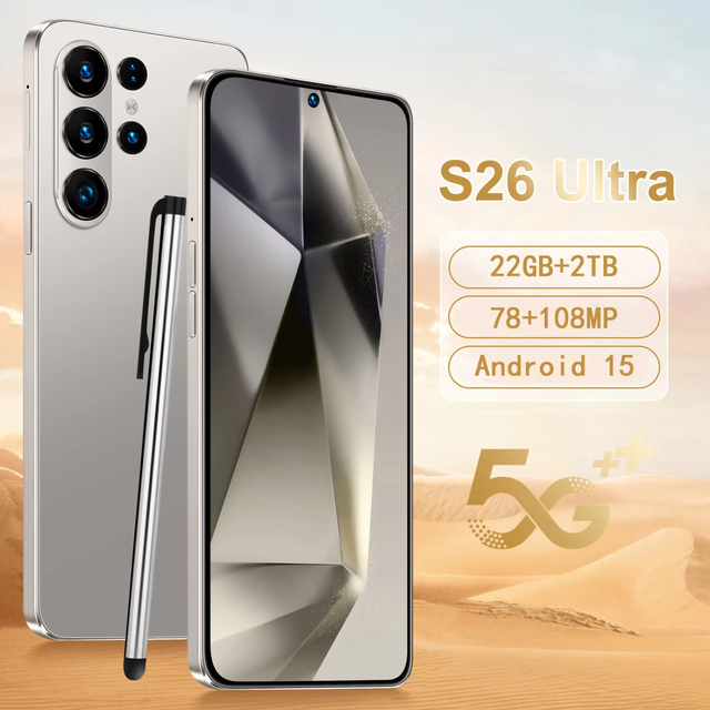Budget Edition 16GB+1TB S26 ULTRA Cellphones Unlocked Android 15 Smartphone 7.3 Inch Dual Sim Global 5G Mobile Phones
