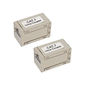锌合金厂Cat7/Cat6A/Cat6/Cat5e以太网电缆扩展器RJ45耦合器母到母延长电缆梯形插孔