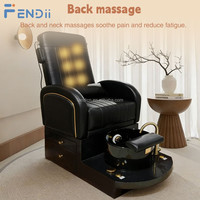 Chaise de pédicure multifonctionnelle moderne et économique, sans tuyauterie, noire, avec jets, pour salon de manucure, avec tiroirs de rangement