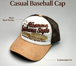 Gorra trucker vintage con bordado de letras estadounidenses, gorra de béisbol de malla transpirable, sombrero de verano unisex versátil para exteriores y protección solar. - Product Image 2