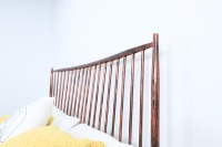 Cadre de lit en acier métallique antique bronze robuste sur mesure pour hôtel