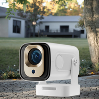 Projecteur LED Portable Source Factory 200 ANSI Lumens, Courte Focale, Android 14, Double Wi-Fi 2.4G/5G, Télécommande Vocale Bluetooth, Mise au Point Automatique, Résolution Native 1080P, Pour la Maison