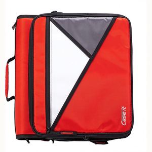 Sac fourre-tout gris personnalisé Case-it avec logo, en polyester, pour ordinateur portable, pour homme, pour affaires, avec fermeture éclair et compartiment pour classeur - Product Image 1