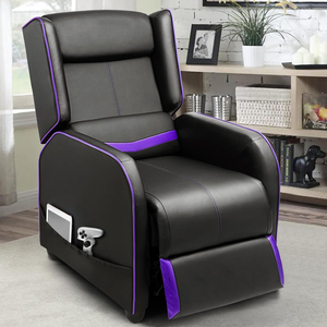 Silla <span class=keywords><strong>Gamer</strong></span> Reclinable de Piel Sintética de Alta Calidad Personalizada AJUNION, Sofá <span class=keywords><strong>Gamer</strong></span> para PC, Silla de Juego con Respaldo de 180 Grados - Product Image 1