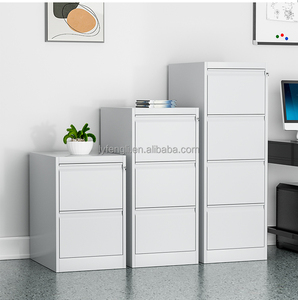 Meuble de rangement en acier au design moderne, armoire à dossiers à 2 tiroirs, casier métallique pour bureau, maison, école, hôpital, durable et organisateur - Product Image 4