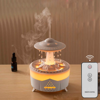 Diffuseur d'arômes ultrasonique UFO Cloud Raindrop avec télécommande, grand humidificateur d'air à brume, diffuseur d'huiles essentielles pour la maison et le bureau