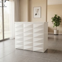 Table de réception blanche, meuble de salon moderne, comptoir pour salon de beauté, offre spéciale