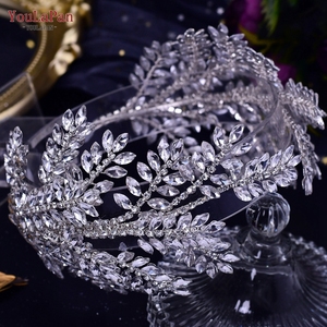 YouLaPan – couronne et diadème en cristal brillant pour femmes, accessoires pour cheveux, couvre-chef de mariée en strass, coiffe de mariage, coiffe de fête HP418 - Product Image 5