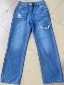 Jeans Lunghi Lavati e Strappati per Donna in Stile Europeo e Americano per il Commercio Estero - Product Image 6