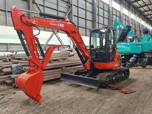 Utilisé pour U55-4 Mini pelle hydraulique sur chenilles avec moteur, boîte de vitesses, pompe et chenilles en caoutchouc d'occasion - Product Image 6